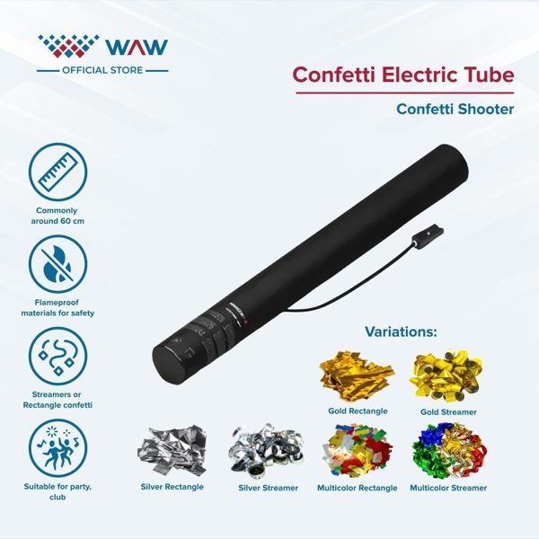 Party Property Confetti Silver Tube / Properti Pesta Confetti Tabung