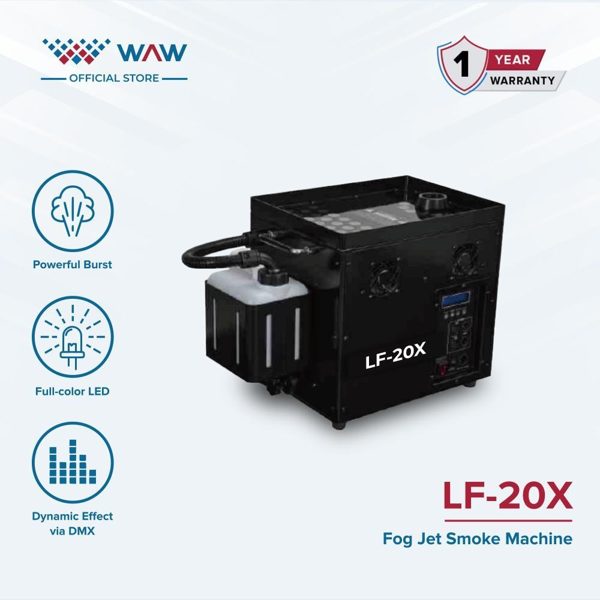 Lifog-20X 3800 WAT Fog Machine Andalan untuk Event Spektakuler dengan Asap Tebal dan Jangkauan Jauh Ideal untuk Konser dan Teater