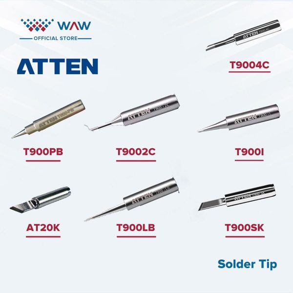 ATTEN Mata Pisau Solder Original Chisel Tip - Presisi & Tahan Lama untuk Solderan Rapi dan Akurat