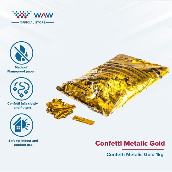 Confetti Metallic 1kg - Gold / Multicolour / Silver / Confetti paper / Confetti Kertas / Flameproof