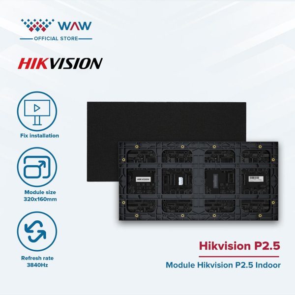 Hikvision Module P2.5 Indoor Original 3840Hz LED Videotron 320x160mm Kualitas Tinggi SMD1515 160.000 Dot/m²