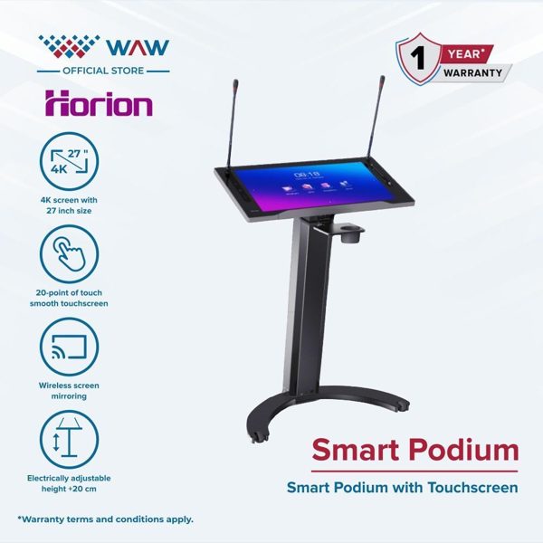 Smart Podium Horion with Touchscreen wireless screen mirroring