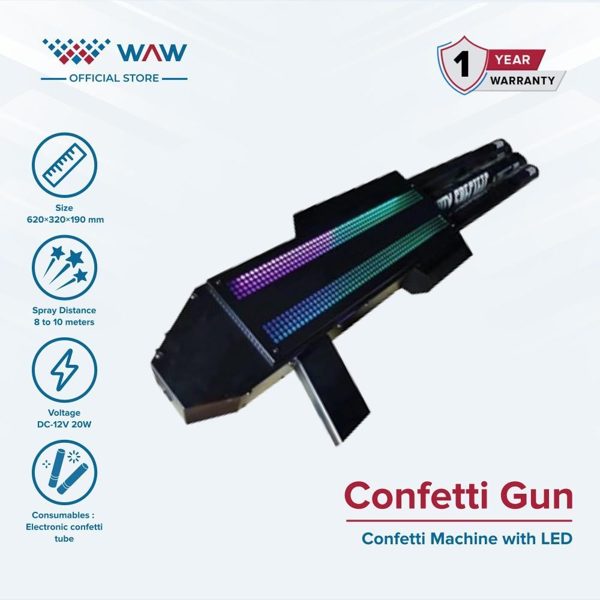 Confetti Gun Three Head Salute Gun / Confetti Gun isi 3 / Tembakan confetti isi 3/ Mesin confetti Tembak / Confetti Paper Jet Gun