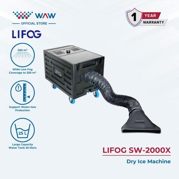 Lifog SW-2000X Dry Ice Machine DMX Wireless 2000 Watt