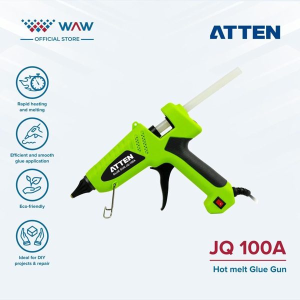 Atten JQ 100A Hot Melt Glue Gun / Lem Tembak Kabel / Pistol Lem Tembak / Lem Tembak Atten