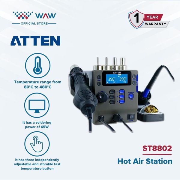 Atten ST-8802 2 In 1 Blower Solder 800W 65W